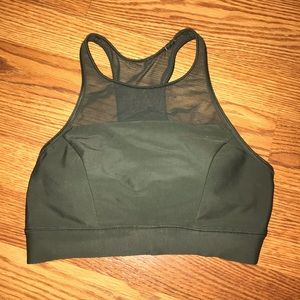Lululemon Athletica Green Mesh Sports Bra